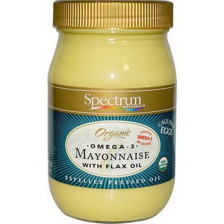 Spectrum Naturals, Organic Omega-3 Mayonnaise with Flax Oil 473ml
