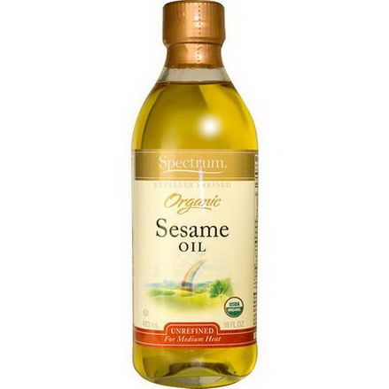Spectrum Naturals, Organic Sesame Oil, Unrefined 473ml