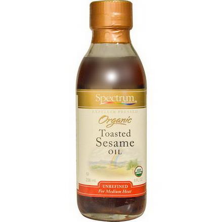 Spectrum Naturals, Organic Toasted Sesame Oil, Unrefined 236ml