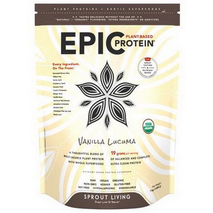 Sprout Living, Epic Protein, Vanilla Lucuma 1,000g