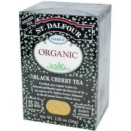 St. Dalfour, Organic, Black Cherry Tea, 25 Tea Bags 50g