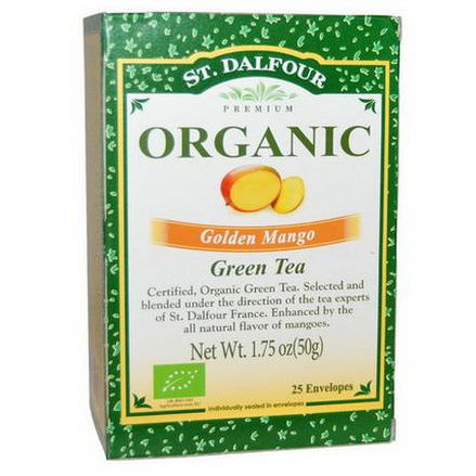 St. Dalfour, Organic, Golden Mango Green Tea, 25 Envelopes 50g
