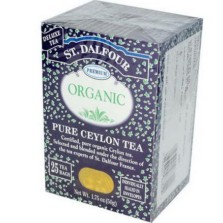 St. Dalfour, Organic, Pure Ceylon Tea, 25 Tea Bags 50g