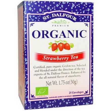St. Dalfour, Organic Strawberry Tea, 25 Envelopes 50g