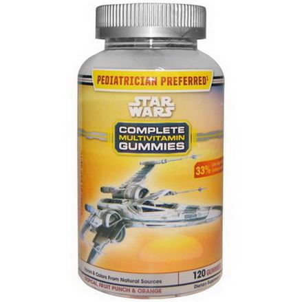 Star Wars, Complete Multivitamin Gummies, Tropical, Fruit Punch&Orange, 120 Gummies