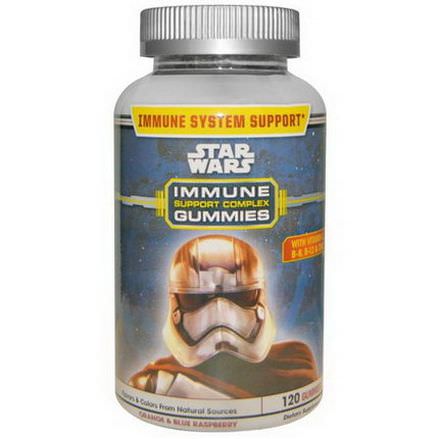Star Wars, Immune Support Complex Gummies, Orange and Blue Raspberry, 120 Gummies