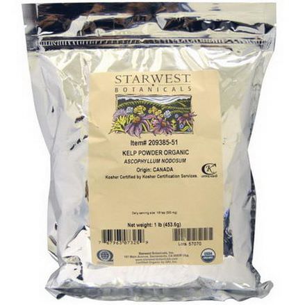 Starwest Botanicals, Organic Kelp Powder 453.6g