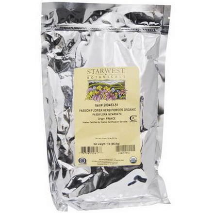 Starwest Botanicals, Organic Passion Flower Herb Powder 453.6g
