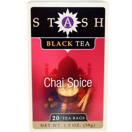 Stash Tea, Black Tea, Chai Spice, 20 Tea Bags 38g