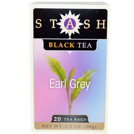 Stash Tea, Earl Gray, Black Tea, 20 Tea Bags 38g