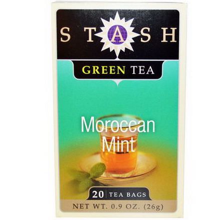 Stash Tea, Green Tea, Moroccan Mint, 20 Tea Bags 26g