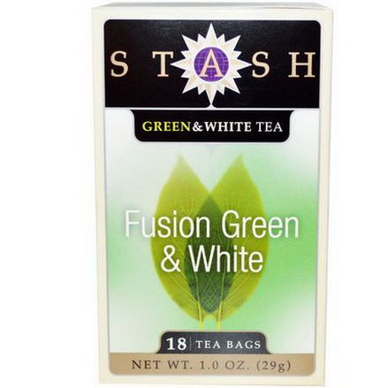 Stash Tea, Premium, Fusion Green&White Tea, 18 Tea Bags 29g