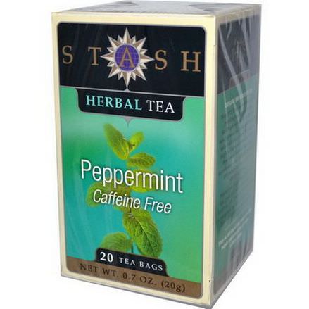 Stash Tea, Premium Peppermint Herbal Tea, Caffeine Free, 20 Tea Bags 20g