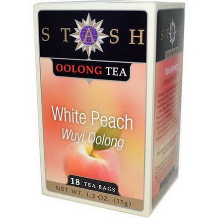 Stash Tea, Premium, Wuyi Oolong Tea, White Peach, 18 Tea Bags 35g