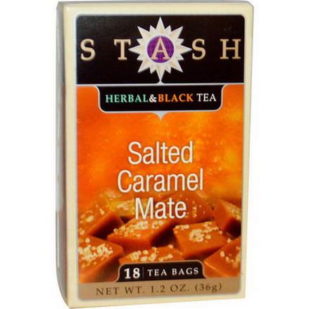 Stash Tea, Herbal&Black Tea, Salted Caramel Mate, 18 Tea Bags 36g