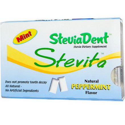 Stevita, SteviaDent, Chewing Gum, Peppermint, 12 Pieces