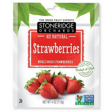 Stoneridge Orchards, Strawberries, Whole Dried Strawberries 113g