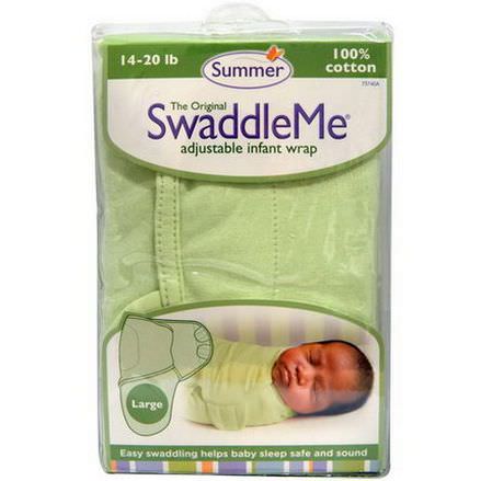 Summer Infant, The Original Swaddle Me, Adjustable Infant Wrap, Large 14-20 lb, 1 Wrap
