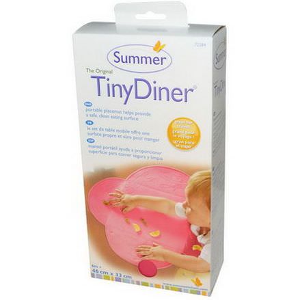Summer Infant, Tiny Diner, Portable Placemat, Pink, 1 Mat