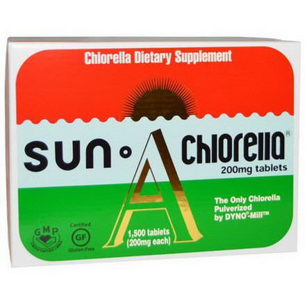 Sun Chlorella, Sun Chlorella A, 200mg, 1,500 Tablets