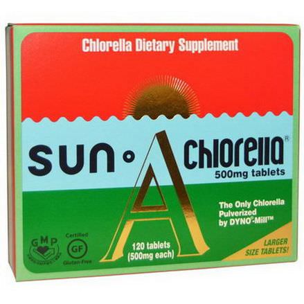 Sun Chlorella, Sun Chlorella A, 500mg, 120 Tablets