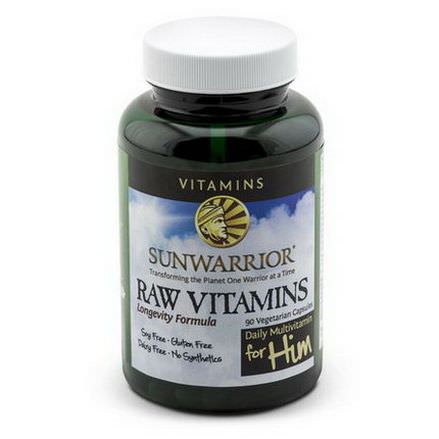 Sunwarrior, Raw Vitamins, Daily Multivitamin for Him, 90 Veggie Caps