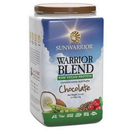 Sunwarrior, Warrior Blend, Raw Vegan Protein, Chocolate 1 kg