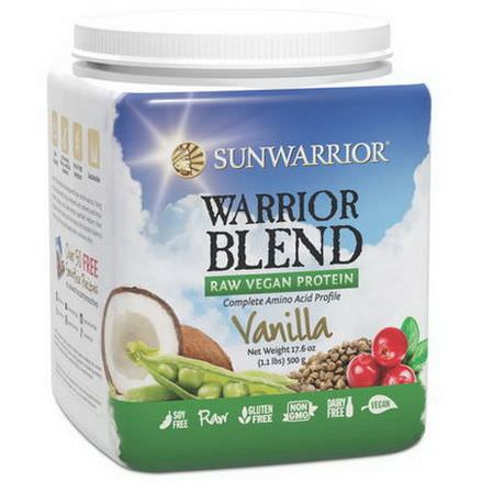 Sunwarrior, Warrior Blend, Raw Vegan Protein, Vanilla 500g