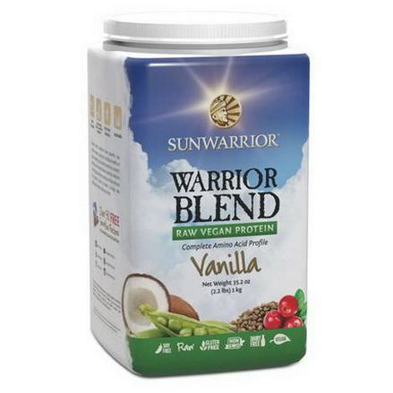 Sunwarrior, Warrior Blend, Raw Vegan Protein, Vanilla 1 kg