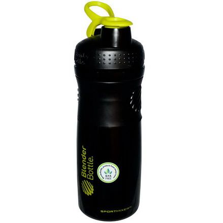 Sundesa, SportMixer Blender Bottle, Black/Green, 28 oz