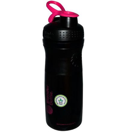 Sundesa, SportMixer Blender Bottle, Black/Pink, 28 oz Bottle
