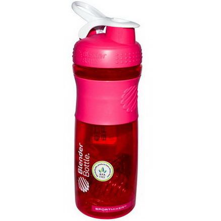 Sundesa, SportMixer Blender Bottle, Pink/White, 28 oz Bottle