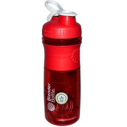 Sundesa, SportMixer Blender Bottle, Red/White, 28 oz