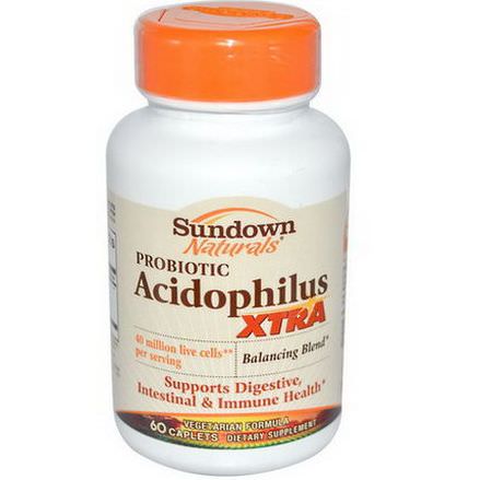 Rexall Sundown Naturals, Probiotic Acidophilus Xtra, Probiotic, 60 Caplets