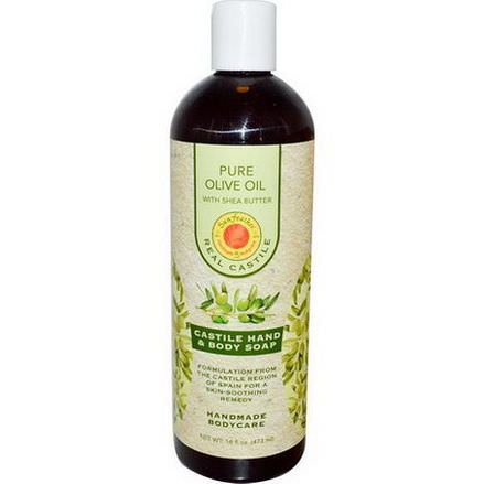 Sunfeather Soaps, Castile Hand&Body Soap, Pure Olive Oil with Shea Butter 473ml