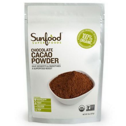 Sunfood, Cacao Powder, Raw 227g