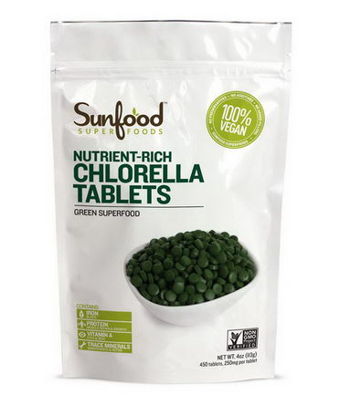 Sunfood, Chlorella Tablets, Nutrient Rich, 450 Tablets