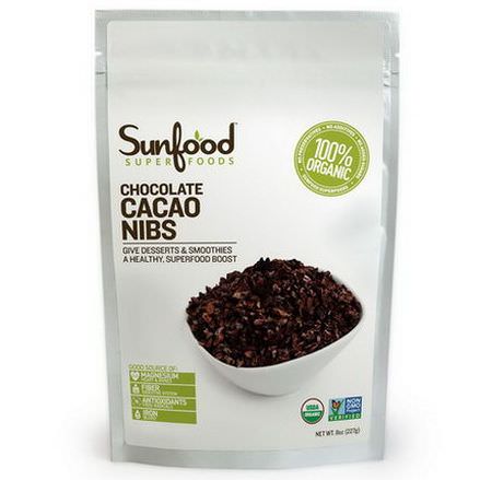 Sunfood, Chocolate Cacao Nibs 227g
