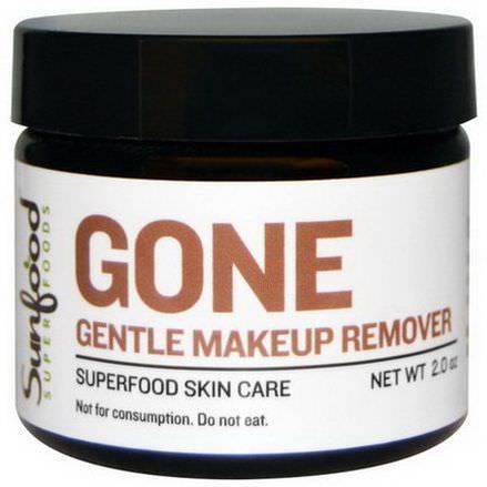 Sunfood, Gone, Gentle Makeup Remover, 2.0 oz