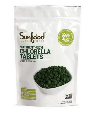 Sunfood, Nutrient-Rich Chlorella Tablets, 250mg, 900 Tablets 227g