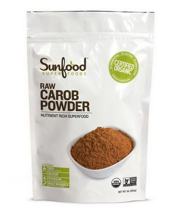 Sunfood, Organic Carob Powder, Raw 454g