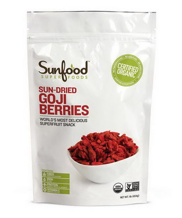 Sunfood, Organic, Sun-Dried Goji Berries 454g