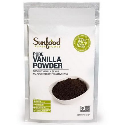 Sunfood, Pure Vanilla Powder, Farm Grown 113g