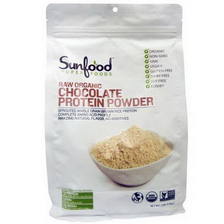 Sunfood, Raw Organic Chocolate Protein Powder 1.13 kg