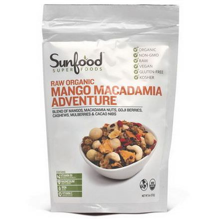Sunfood, Raw Organic Mango Macadamia Adventure 227g
