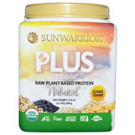 Sunwarrior, Organic Classic Plus, Natural 500g