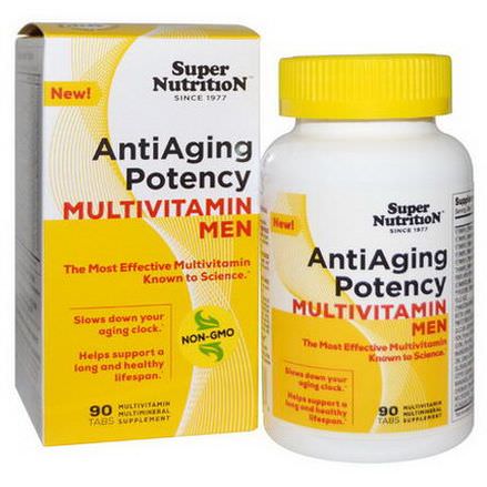 Super Nutrition, AntiAging Potency Multivitamin Men, 90 Tabs