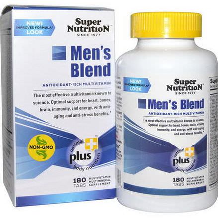 Super Nutrition, Men's Blend, Antioxidant-Rich Multivitamin, 180 Tablets