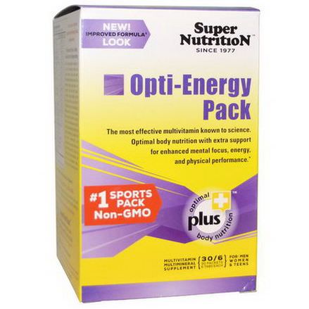 Super Nutrition, Opti-Energy Pack, MultiVitamin/Mineral Supplement, 30 Packets 6 Tabs Each