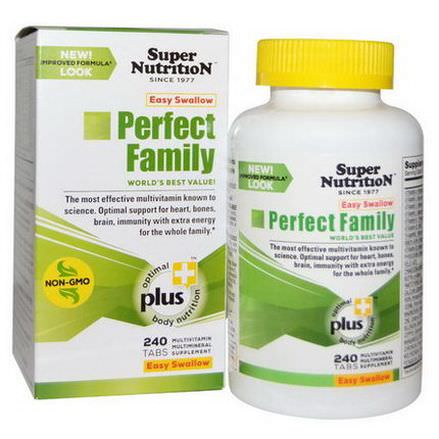 Super Nutrition, Perfect Family, Multivitamin/Mineral Supplement, 240 Tabs